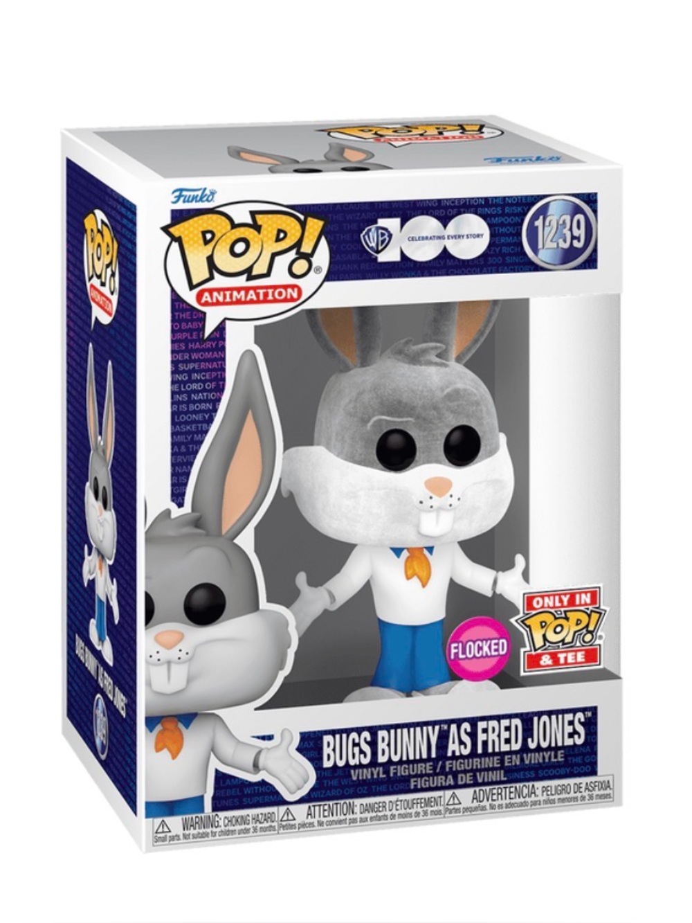 Funko Pop! Flocked WB 100 Years Bugs Bunny as Fred Jones from Scooby-Do 1239